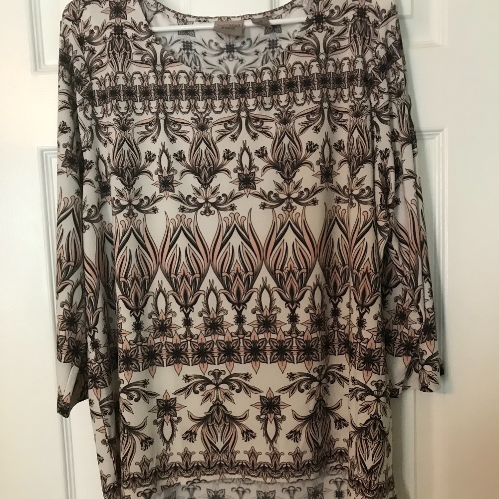 Easywear by Chico's Blouse - pink/black/white - Size 3